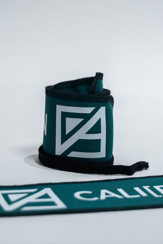 Teal and Black Stitching Performance Wrist Wraps