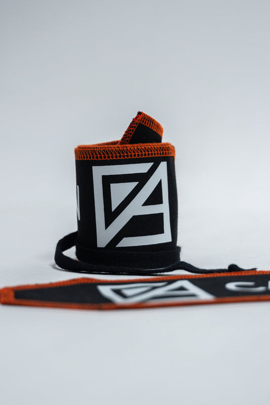 Black & Orange Stitching Performance Wrist Wraps