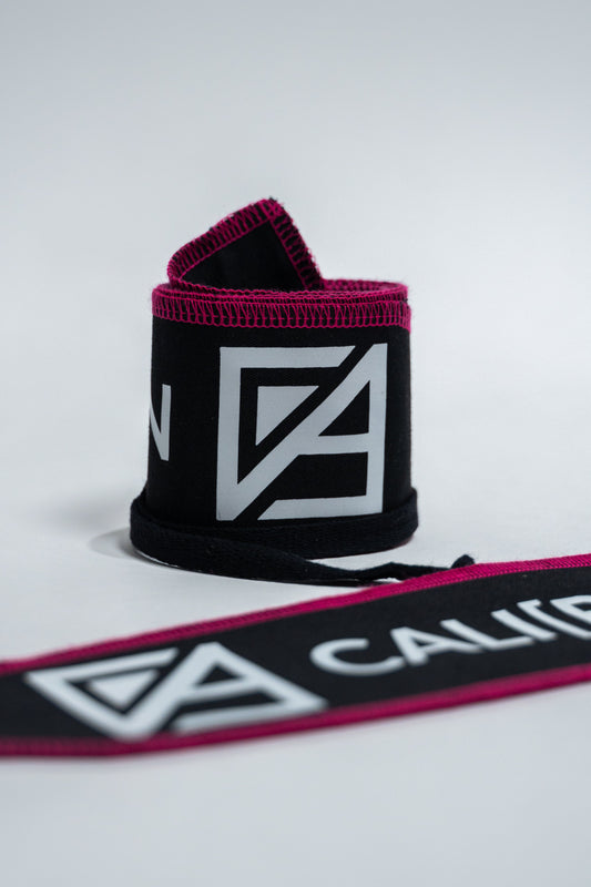 Black & Pink Stitching Performance Wrist Wraps