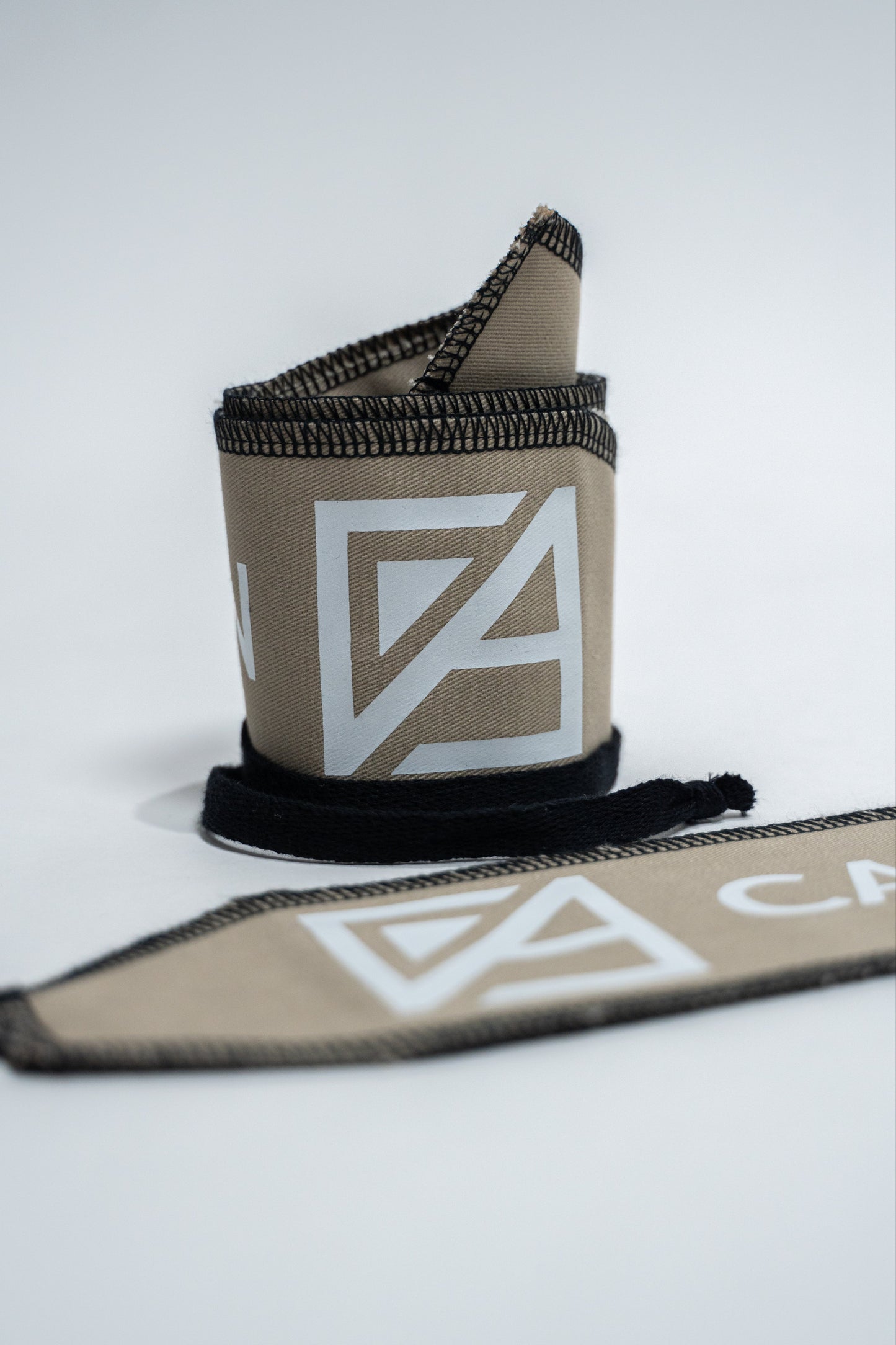 Tan & Black Stitching Performance Wrist Wraps