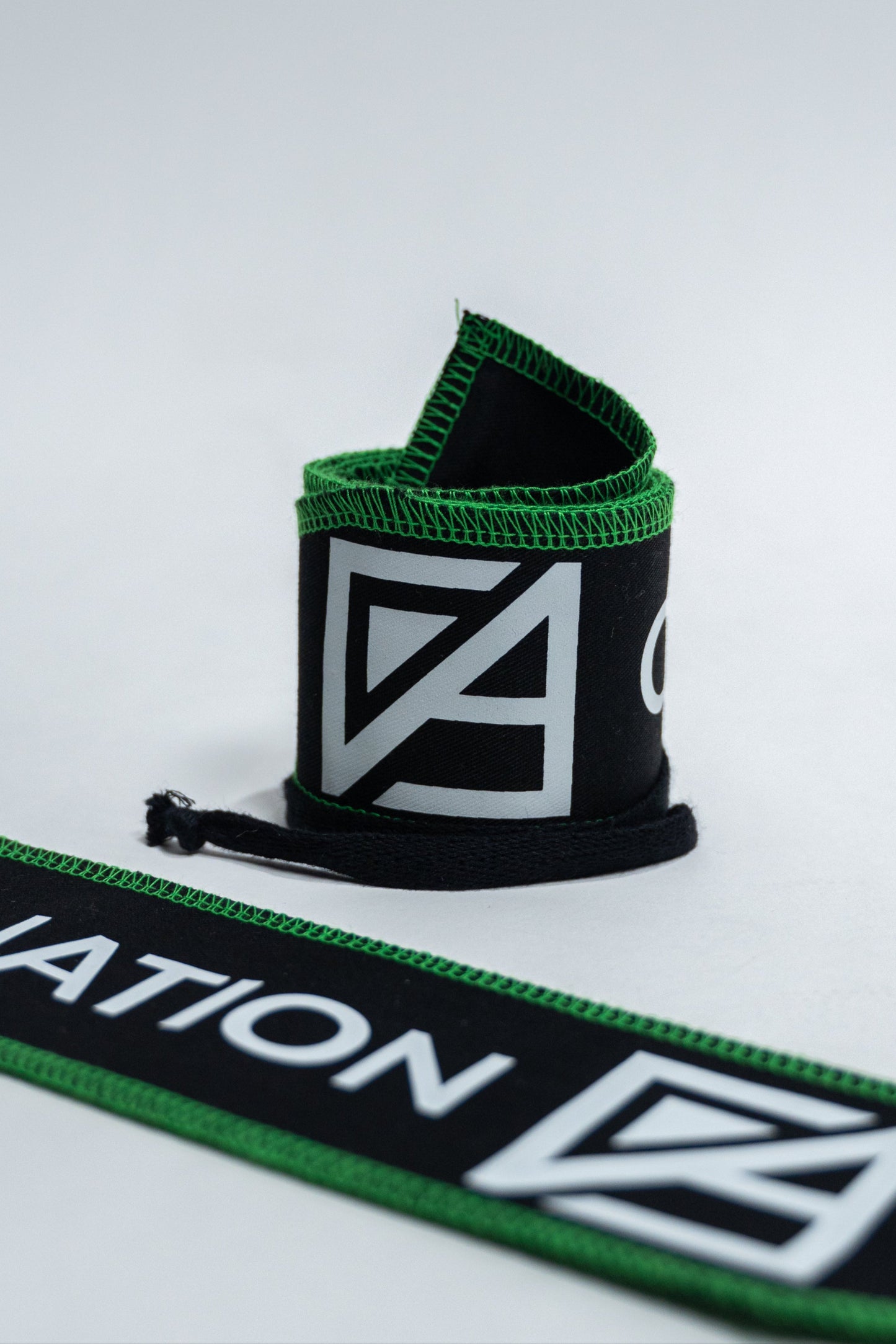 Black & Green Stitching Performance Wrist Wraps